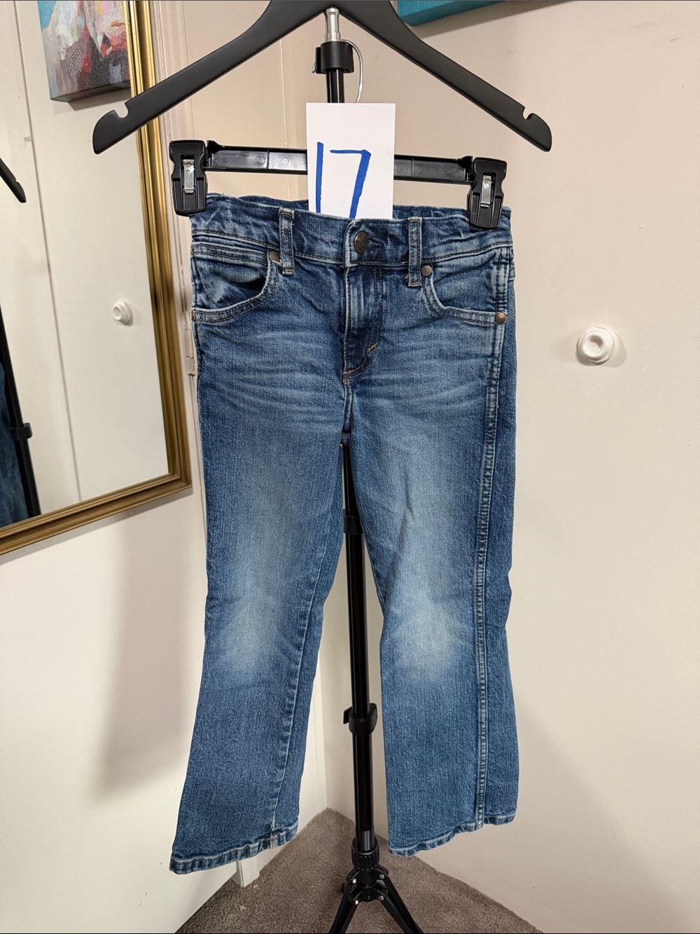 Kids Blue Straight-Leg Jeans - 7 REG